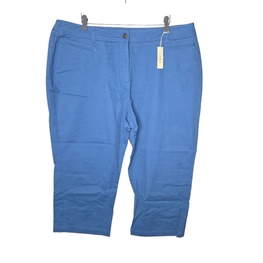 Jones New York Stretch NWT Woven Cropped Oasis Blue Pants, Size 20W